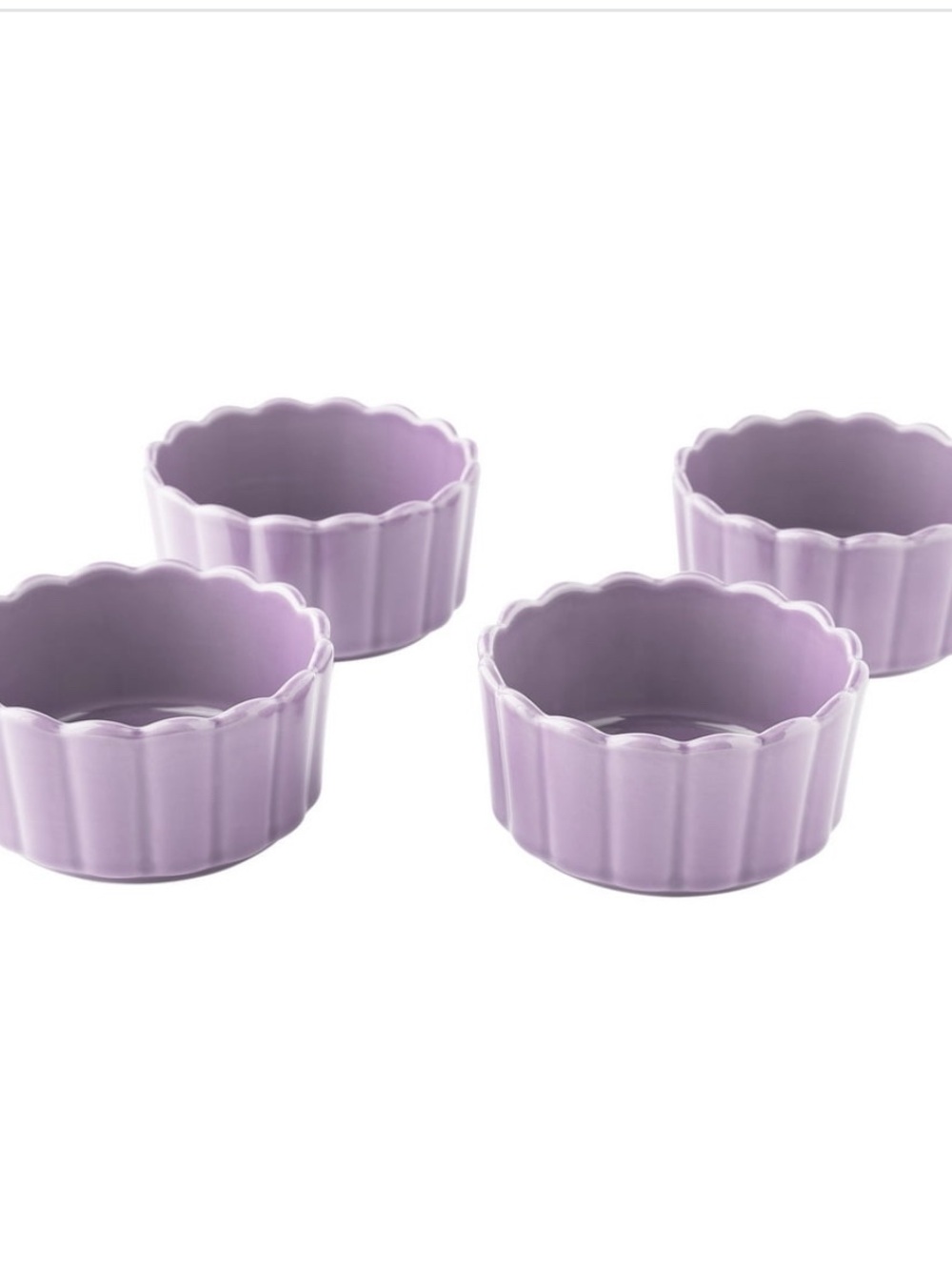 The Pioneer Woman Lilac Scalloped Ceramic Ramekin Set - 4 Pack